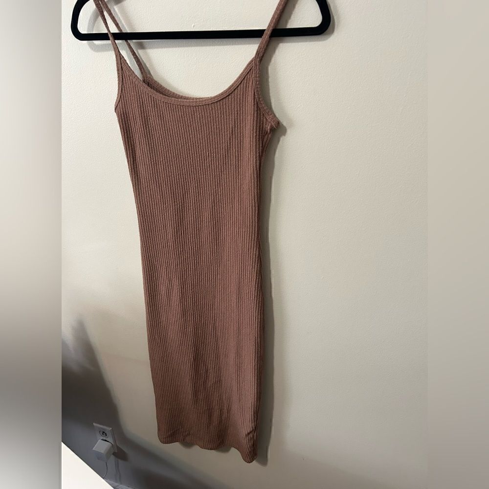 Wilfred Aritzia mocha knit ribbed bodycon dress XS - Picture 3 of 5